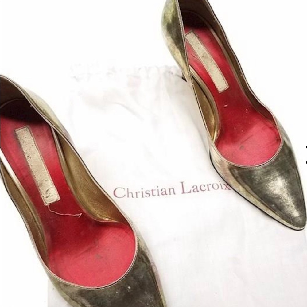 Christian Lacroix Gold Pumps Womens